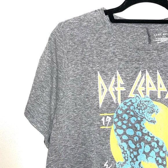 Lane Bryant Heather Gray Def Leopard Graphic Band Tee 1X Women’s - Picture 2 of 10
